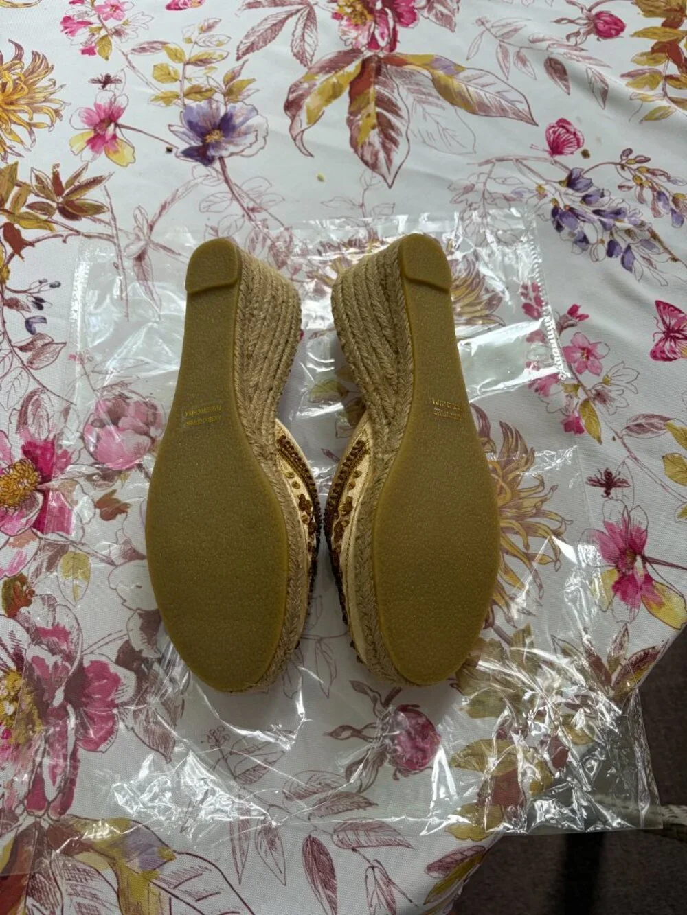 Yellow Box Gold Espadrilles - Size 10